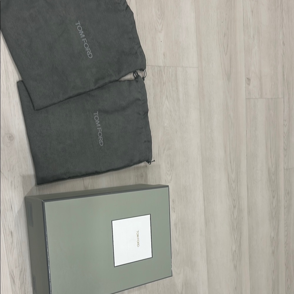 Tom Ford Gray Dust Bags with Box